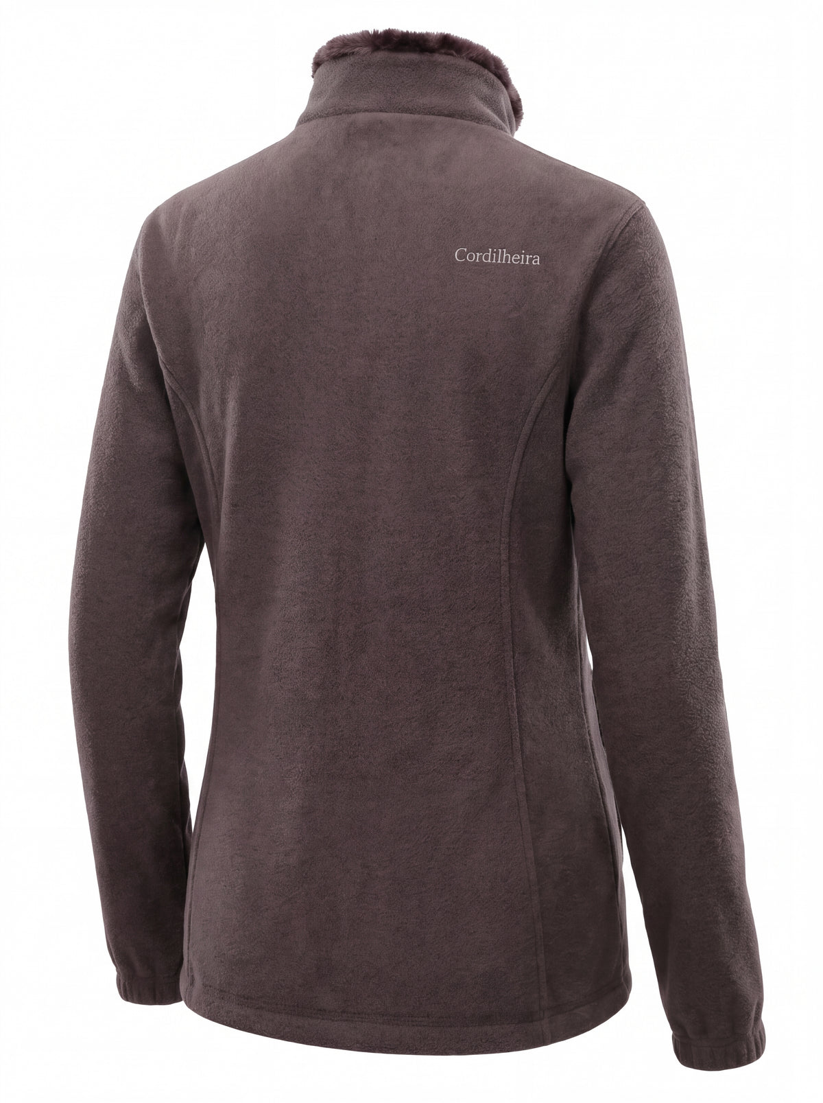 Vista lateral da Jaqueta 3 em 1 Cordilheira Alpine Feminina com foco no caimento, Roupa da Marca Cordilheira com Boa qualidade, resistência e proteção Confiável para ski.