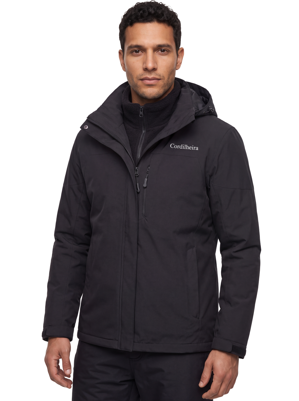 Capa da Jaqueta 3 em 1 Cordilheira Alpine Masculina, Roupa da Marca Cordilheira com Boa qualidade, resistência e proteção impermeável Confiável para neve, ski e frio intenso.