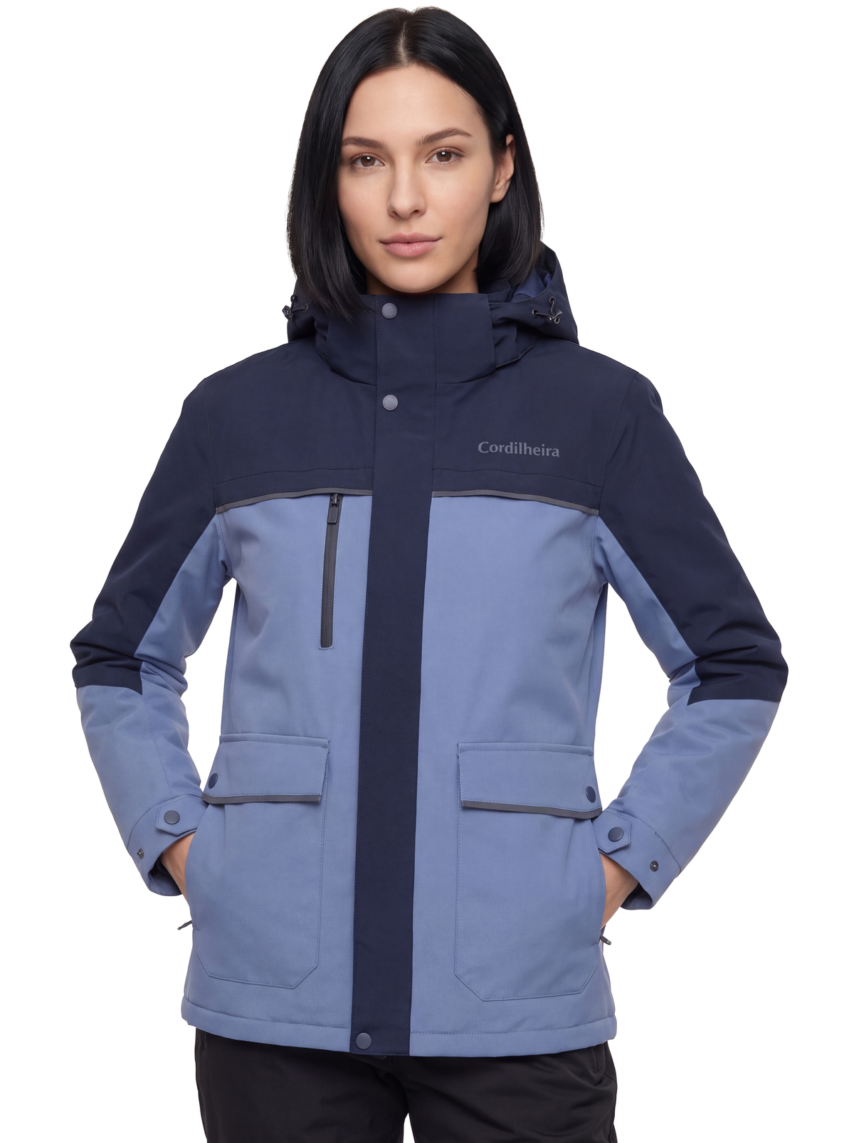 Imagem de capa da Jaqueta Puffer 3 em 1 Cordilheira Hybrid Feminina, Roupa da Marca Cordilheira com Boa qualidade, impermeabilidade e proteção Confiável para inverno e neve.