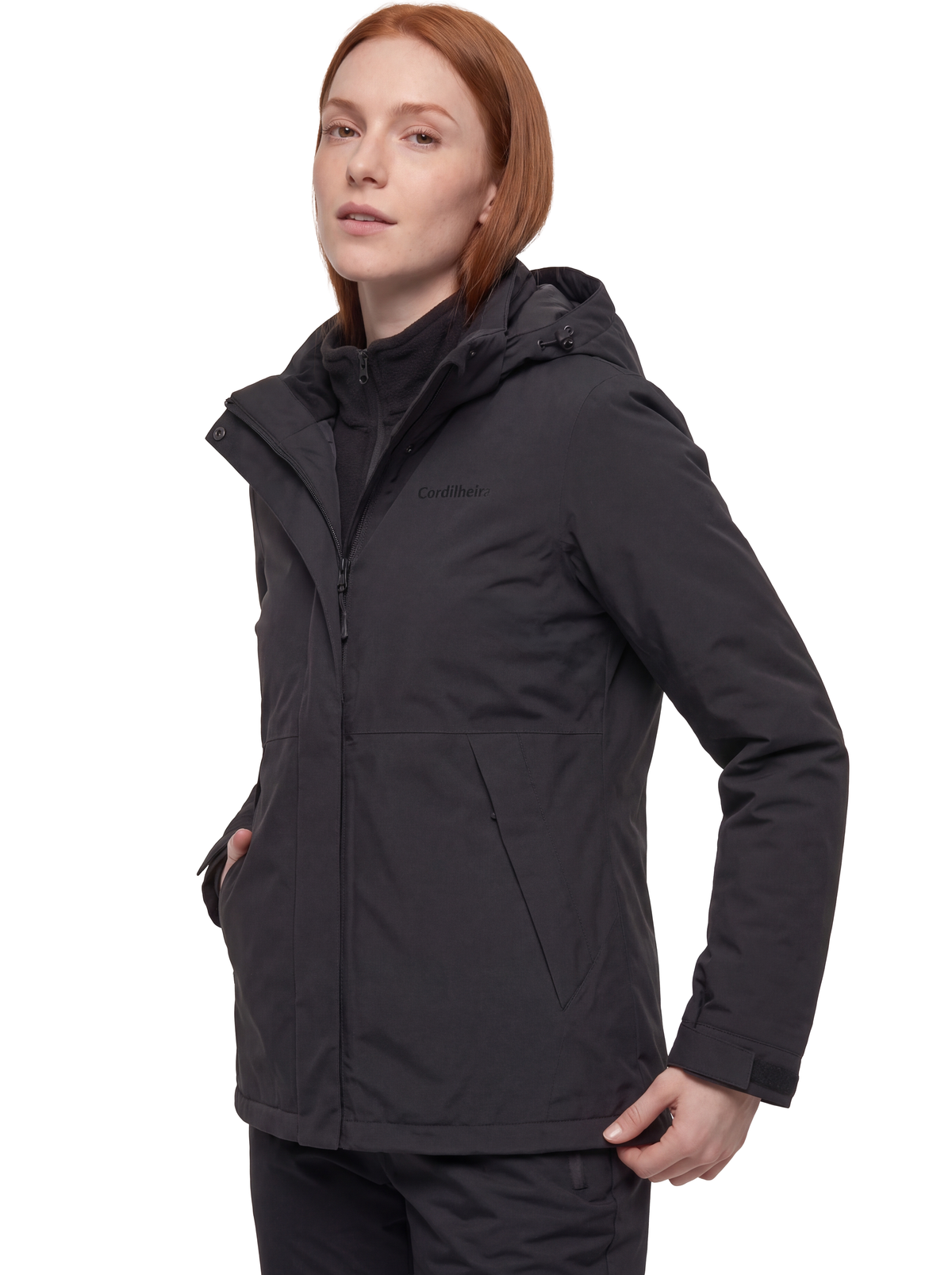 Capa da Jaqueta 3 em 1 Cordilheira Skiway Feminina, Roupa da Marca Cordilheira com Boa qualidade, resistência e proteção impermeável Confiável para ski, neve e inverno.