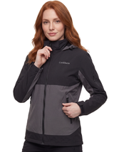 Capa da Jaqueta Cordilheira Strategy Feminina Impermeável, Roupa da Marca Cordilheira com Boa resistência, impermeabilidade e proteção Confiável para trilhas e atividades ao ar livre.