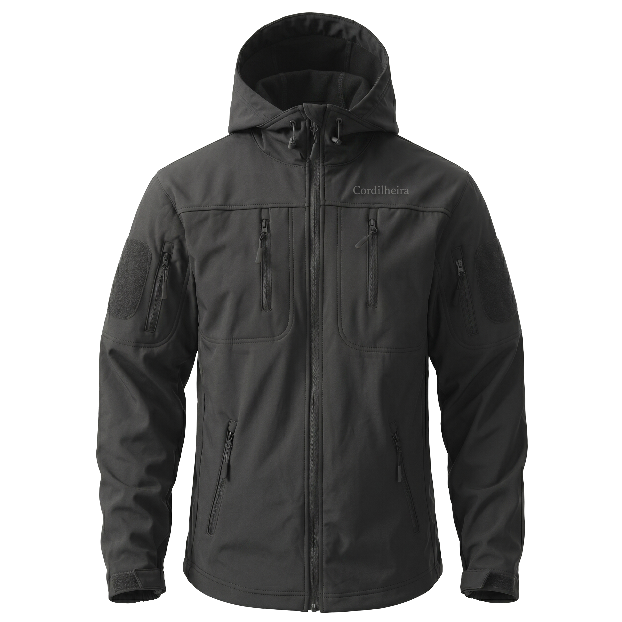 Jaqueta Cordilheira Ward Impermeável Masculina preta com capuz, uma Roupa da Marca Cordilheira com Boa proteção e estrutura Confiável para chuva, frio e vento.