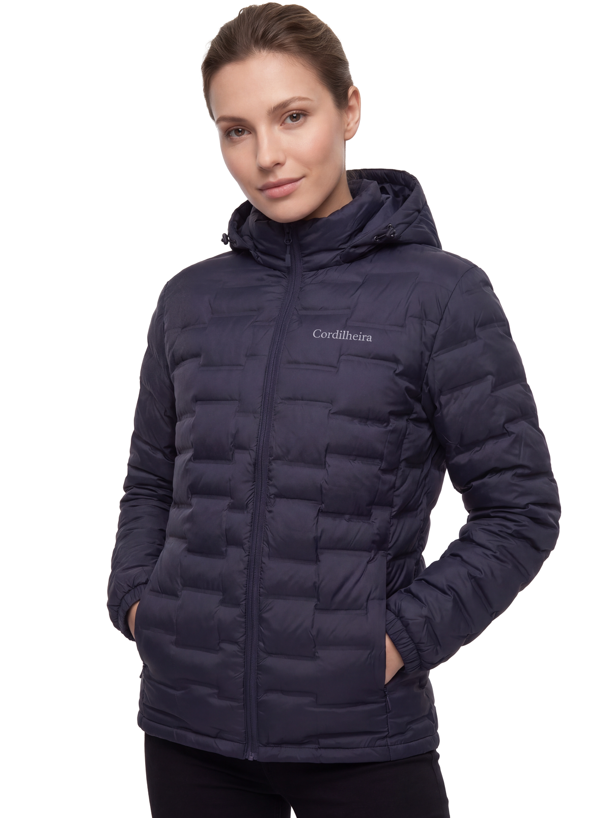Capa da Jaqueta Puffer Cordilheira Climate Feminina, Roupa da Marca Cordilheira com Boa resistência, alta qualidade e acabamento Confiável para uso versátil.
