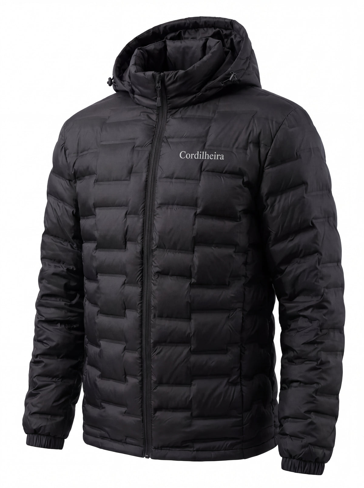 Jaqueta Puffer Cordilheira Climate Masculina em pose que valoriza a modelagem, Roupa da Marca Cordilheira com Boa qualidade e acabamento Confiável.