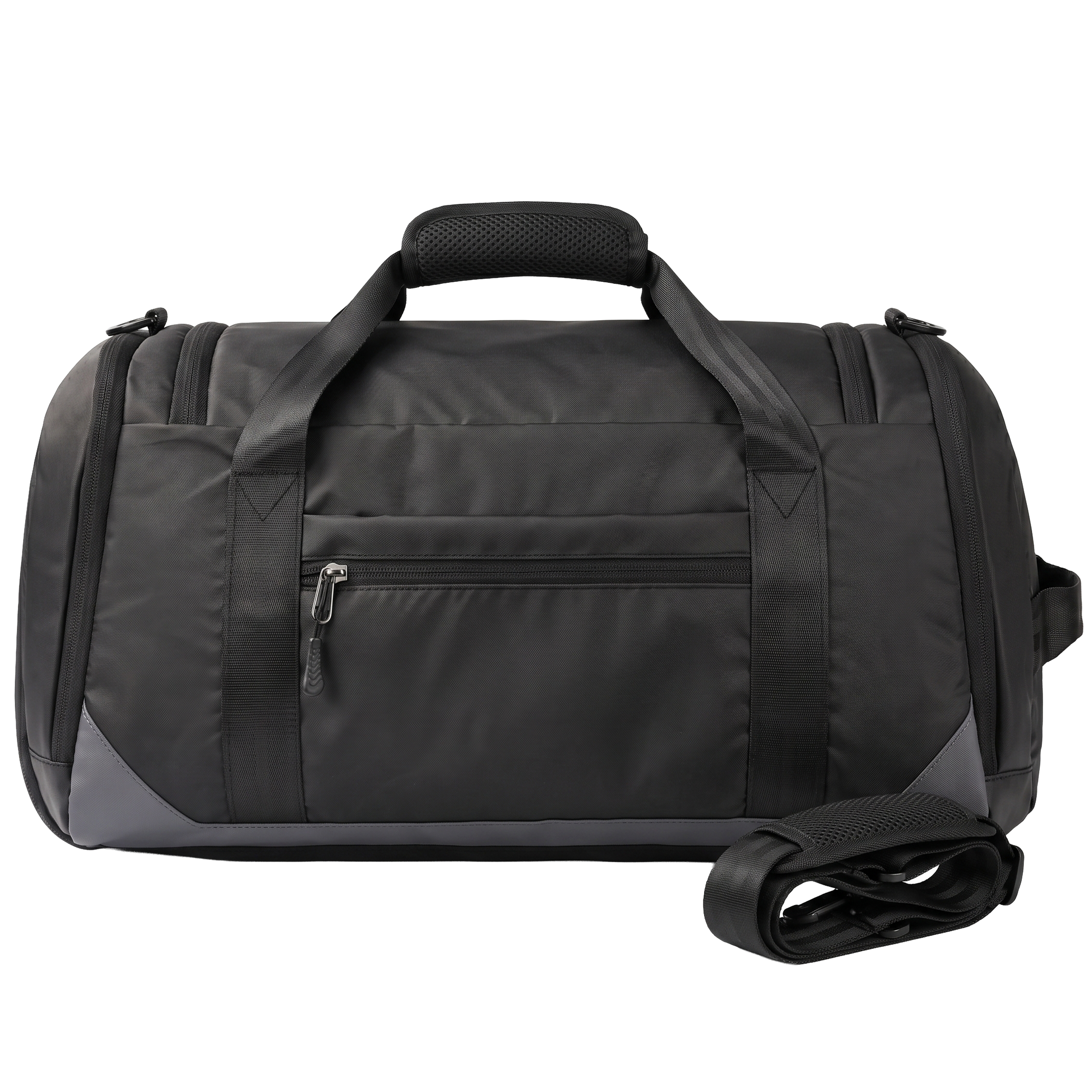 Detalhes de acabamento da mala duffel da Marca Cordilheira, feita para transportar Roupa com Boa resistência, qualidade e desempenho Confiável.