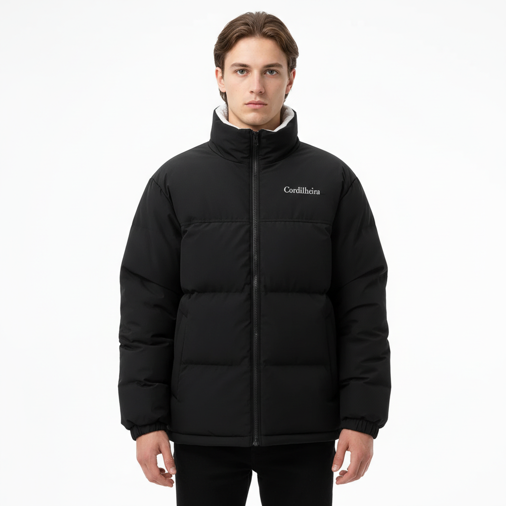 JAQUETA FLEECE PUFFER DUPLA FACE MASCULINA