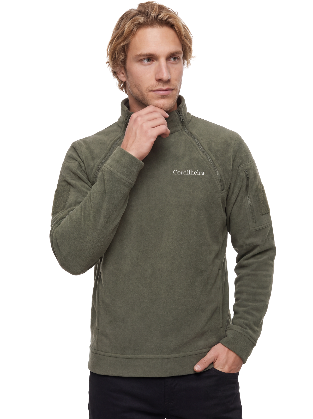 Capa do Moletom/Fleece Cordilheira Warden Masculino, Roupa da Marca Cordilheira com Boa qualidade, resistência e conforto Confiável para trilhas, viagens e atividades outdoor.