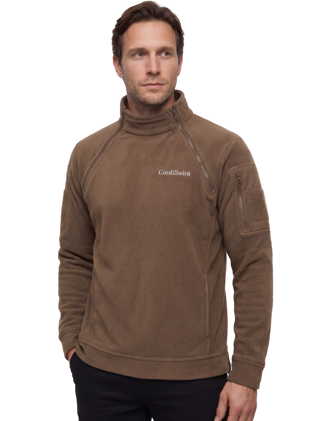 Imagem do Moletom/Fleece Cordilheira Warden Masculino, Roupa da Marca Cordilheira com Boa qualidade, resistência e conforto Confiável para trekking, hiking e aventuras outdoor.
